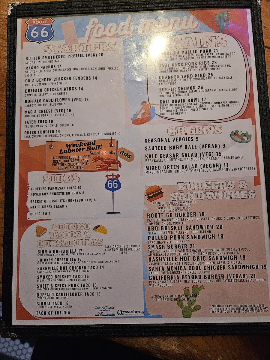 Route 66 Smokehouse Menu - Image 6